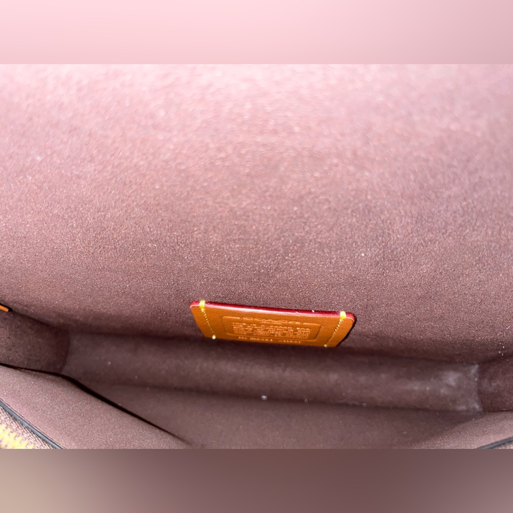 Coach Tabby Medium Polished Pebble Leather Shoulder Bag 26 - Picture 9 of 15